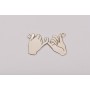 LASER-CUT-089-Link pinky promise decupat 23x14mm 1 buc