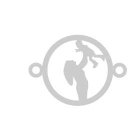 E0004-Link cerc 16.5mm 0.33mm decupat cu mama si bebe 1 buc