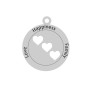 E0014-Charm banut 14.5mmx17mm gravat Hapiness Love Family si 3 inimi decupate