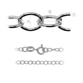 G1085-Lant argint 925 1.85 x 60cm cu incuietoare