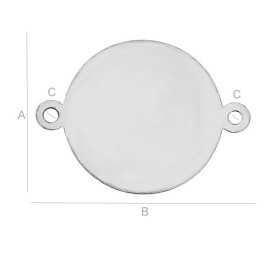 G1352-Link banut argint 14mm x 18.6mm grosime 0.5mm 1buc