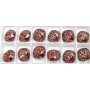 P0542-Swarovski Elements 4470 Scarlet Silver Patina Unfoiled 12 MM-1buc