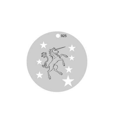E0089-Link/charm unicorn cu stelute decupate 16.5mm 0.33mm