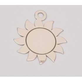 E0106-Pandantiv decupat argint 925 Soare 15x15mm 0.5mm