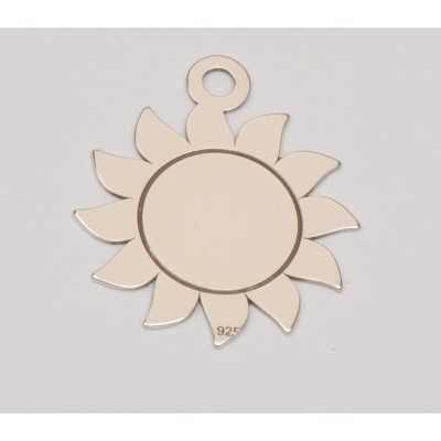 E0106-Pandantiv decupat argint 925 Soare 15x15mm 0.5mm