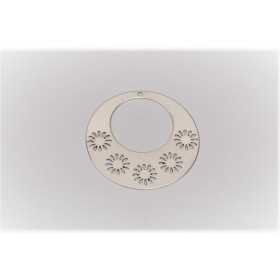 Cercei cerc asimetric 30mm cu 5 foricele 0.30mm 1 buc