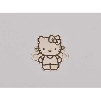 E0068-G-Link Hello Kitty din argint 925 14.15x14 - 0.4 mm-1 buc