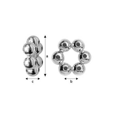 G0314-Rondele 5mm din 6 sfere argint 925