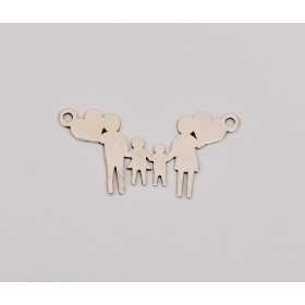 E0185-Link parinti si copil din argint 925 20x13 mm 0.5 mm-1 buc