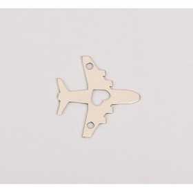 E0189-N-Link avion decupat din argint 925 15x15mm 0.5mm grosime-1 buc