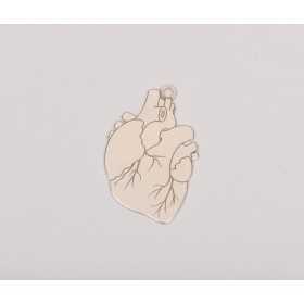 E0190-Charm diagrama inima din argint 925 20x13.5mm 0.4mm grosime
