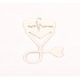E0073-N-Charm inima puls si stetoscop din argint 925- 25x20mm-0.6mm-1buc