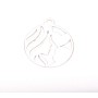 E0209-N-Pandant Mama si copilul 925 diametru 16.5 mm / grosime 0.33 mm-1 buc