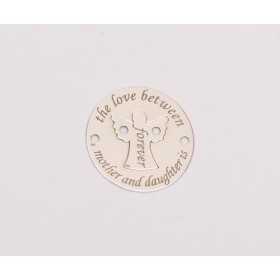 E0210-N-Set link Ingeras "Mother`s Love" Ag 925 diametru16.5mm / grosime 0.33 mm-1 set