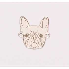 E0214-G-Link Bulldog decupaj Argint 925 dimensiuni 11x12x0.33mm-1buc