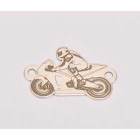 E0215-G-Link Motocicleta decupaj Argint 925 dimensiuni 18x12x0.4mm-1buc
