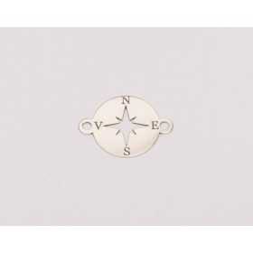 E0225 - Link Puncte cardinale Argint 925 16,5 MM-1 buc