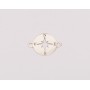 E0225 - Link Puncte cardinale Argint 925 16,5 MM-1 buc