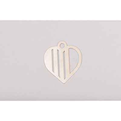 E0105-Pandantiv decupat argint 925 "Heart for engraving" 27x23mm 0.5mm