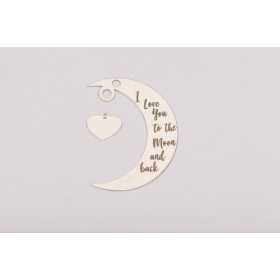 E0227-G-Semiluna cu inimioara I Love You to the Moon and Back 37mm x 23mm 0.4mm