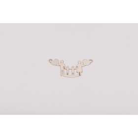 E0229-N-Link familie cu 2 baieti si inimi din argint 925 25x13mm 0.5mm-1 buc