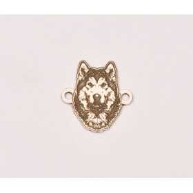 E0231-G-Decupaj Husky/Malamut de Alaska din argint 925 15x14x0.5mm - 1 bucata