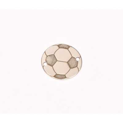 E0232-G-Decupaj link Minge fotbal din argint 925 12mmx0.33mm - 1 bucata