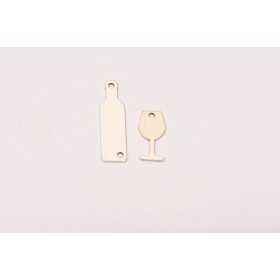 E0233-N-Decupaj set sticla+pahar din argint 925 0.5mm grosime - 1 bucata