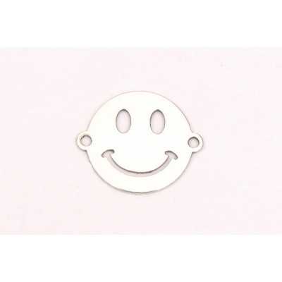 E0243-N-Link Smiley Face din Argint 925 dimensiuni 11x9x0.33mm-1buc