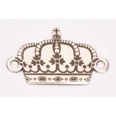 E0247-G-Decupaj King`s Crown din Ag925 18.5x12x0.5mm-1buc