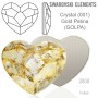 P1777-Swarovski Elements 2808 Crystal Gold Patina F 10mm