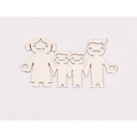 E0252-N-Link parinti si doi baieti-26x15x0.5mm -1 buc