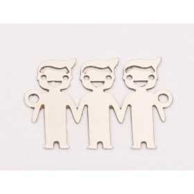 E0254-N-Link trei baieti -22x15x0.5mm -1 buc