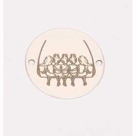 E0204-G-Link 3 surori Argint 925 diametru 16.5 mm / grosime 0.33 mm-1 buc