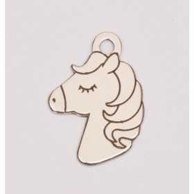 E0262-G-Pandant decupat Ponei din Ag 925 17x11x0.5mm-1buc