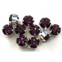 0112-Swarovski Elements Chaton Montee 53204 SS29 6mm Amethyst