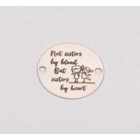 E0270-G-Link "Sisters by heart" Argint 925 diametru 16.5 mm(0.33mm)-1 buc