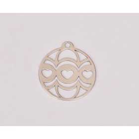 E0289-N-Charm Glob Hearts 16.5mm 0.4mm 1 buc