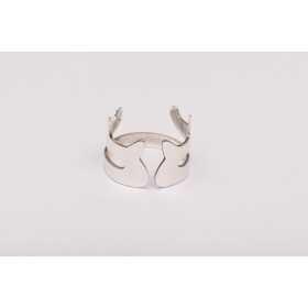 F0043 N Inel reglabil din argint coarne stilizate 0.8mm