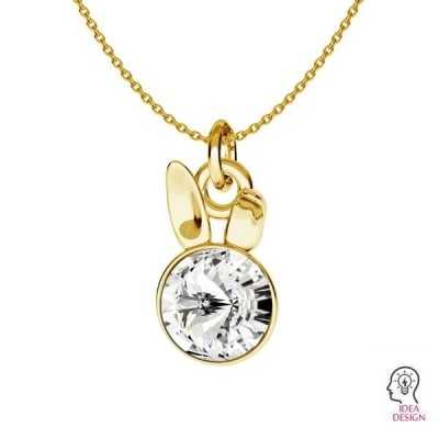 G0929-Baza pandant Bunny pentru Swarovski 1122 de 6MM-1 buc