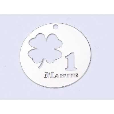 E0341 N Charm din argint 16.5mm cu 1 Martie 0.33mm 1 buc