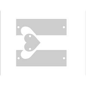 E0346 N Set 2 placute si inimioara din argint 25x16mm