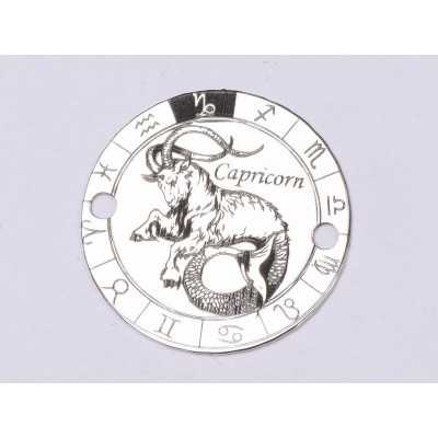 E0359 G Link din argint 925 gravat cu zodia Capricorn 16mm 0.33mm