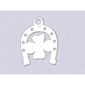 E0349 N Martisor din argint potcoava cu trifoi 14x10mm 0.33mm E0349 N Martisor din argint potcoava cu trifoi 14x10mm 0.33mm