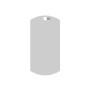 E0370 N Military Dog Tags din argint 925 15x7.5mm 0.3mm