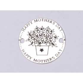 E0384 G Link din argint Happy Mothers Day 16.5mm 0.33mm