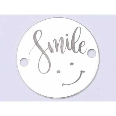 E0410 G Link din argint Smile 16.5mm 0.33mm