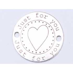 E0418 G Link din argint Just for you 16.5mm 0.33mm