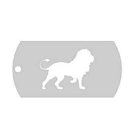 E0426 N Tag din argint 925 decupat cu zodia leului 17x32mm 0.5mm