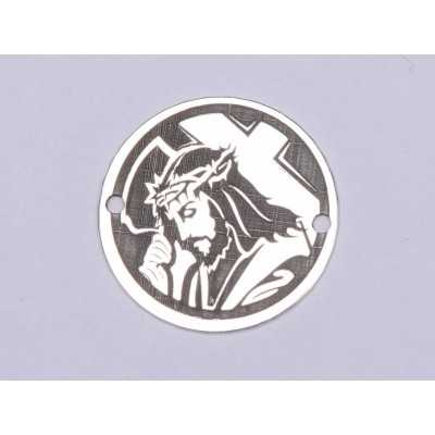 Link din Argint 925 Isus cu Crucea 16.5mm pentru Bratari si Bijuterii Personalizate E0429